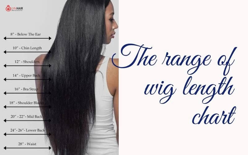 The range of hair wig length chart